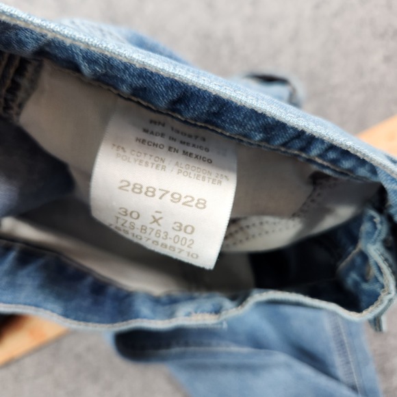 Lee Carpenter Jeans Mens 30x30 Light Wash Loose Fit Y2K Baggy Skater Denim - Picture 8 of 12